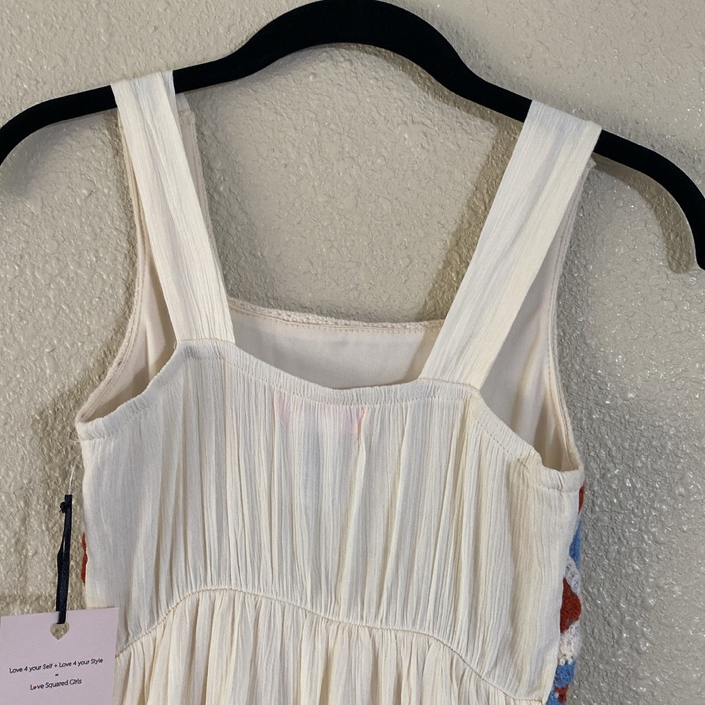 Love Squared Girls Sleeveless Dress with Crochet Top Design Girls Size 8 NWT - Picture 9 of 12
